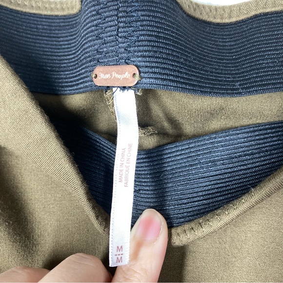 Free People Ponte Knit Stirrup Leggings Womens Size M Moss Green Brown - Picture 13 of 14